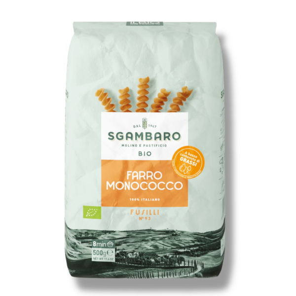 SGAMBARO - Organic Pasta with Einkorn Wheat "Farro Monococco" Fusilli No:93 - 1.1 lb