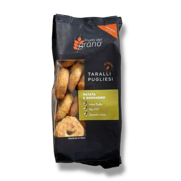 FRUTTI DEL GRANO - Le Selezioni Dei Frutti Del Grano Artisanal Taralli Potato & Rosemary - 8.8 oz