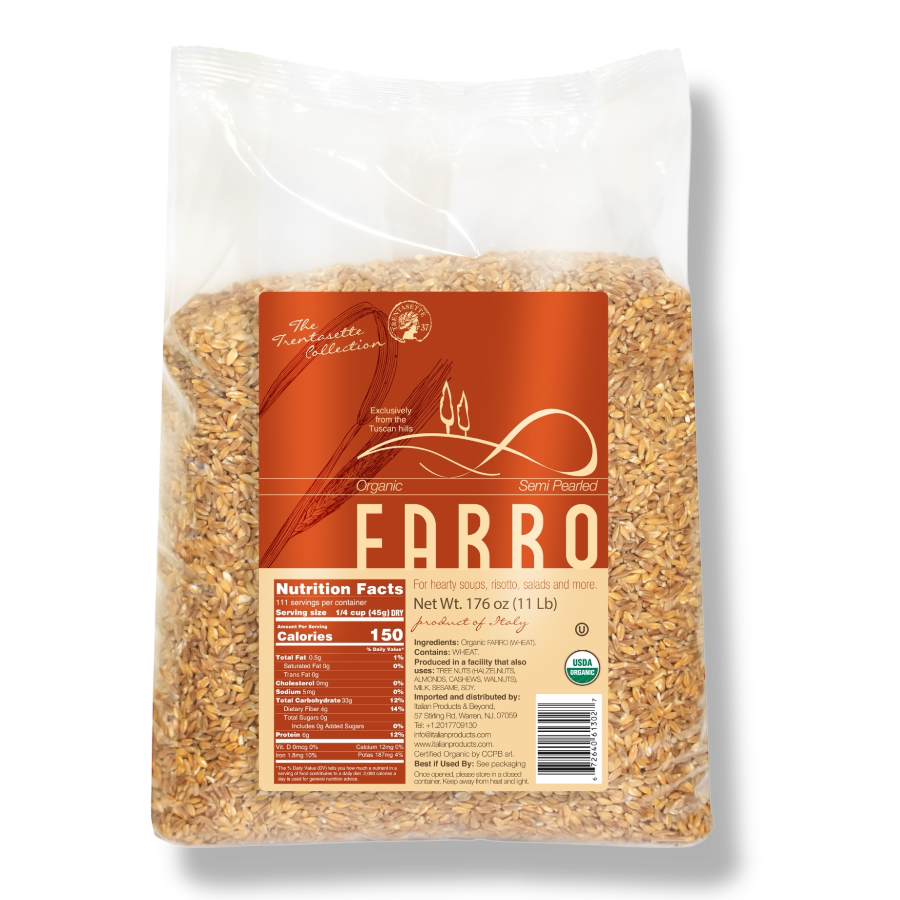TRENTASETTE - Organic Farro Grains - 11 lb