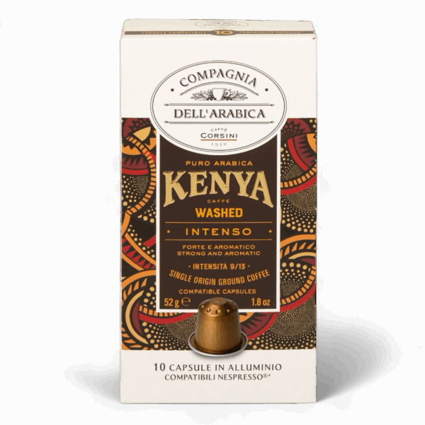 CAFFÉ CORSINI - Caffè  AA washed "Kenya" Puro Arabica Nespresso Pods - 1.8 oz (10x0.18)