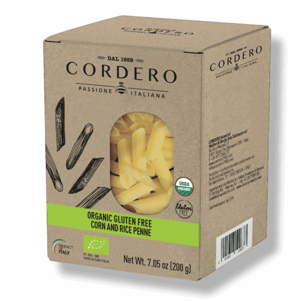 CORDERO - Organic Gluten Free Corn and Rice Penne Pasta - 7.05 oz