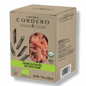 CORDERO - Organic Gluten Free Red Lentils Penne Pasta - 7.05 oz